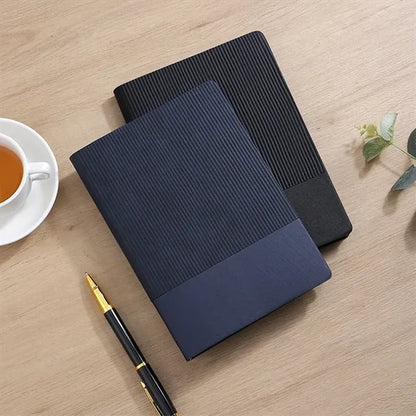 A5 Leather 200 Pages Notebook with Metal Bookmarker