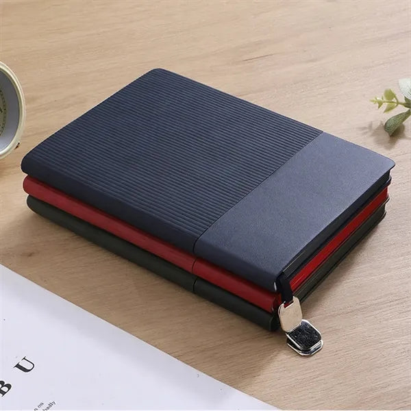 A5 Leather 200 Pages Notebook with Metal Bookmarker