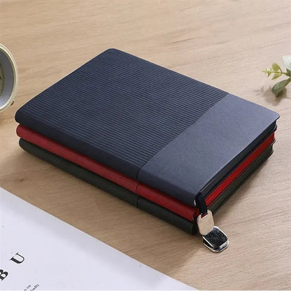 A5 Leather 200 Pages Notebook with Metal Bookmarker