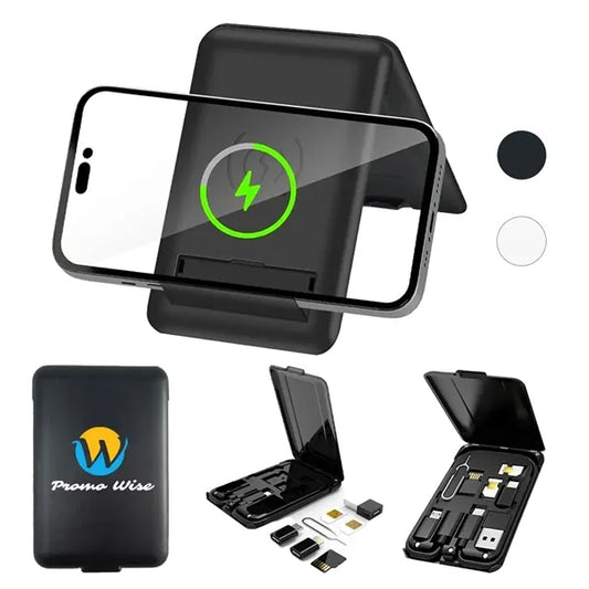 3-in-1 USB Adapter Kit with 15W Wireless Charge Phone Stand