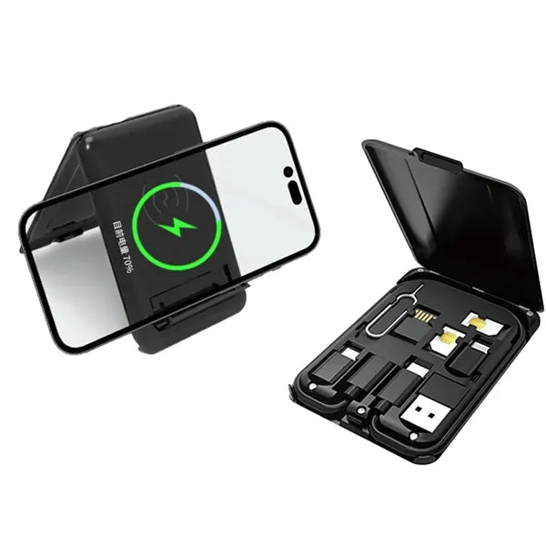3-in-1 USB Adapter Kit with 15W Wireless Charge Phone Stand