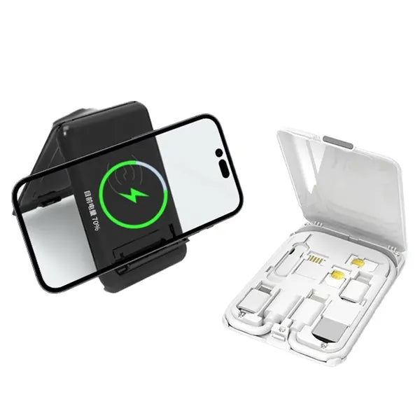 3-in-1 USB Adapter Kit with 15W Wireless Charge Phone Stand