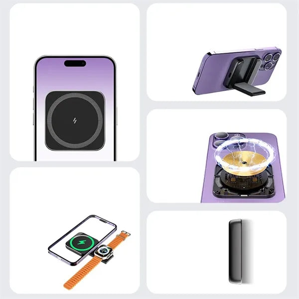 3-in-1 Magnetic Wireless Charger with Phone Stand