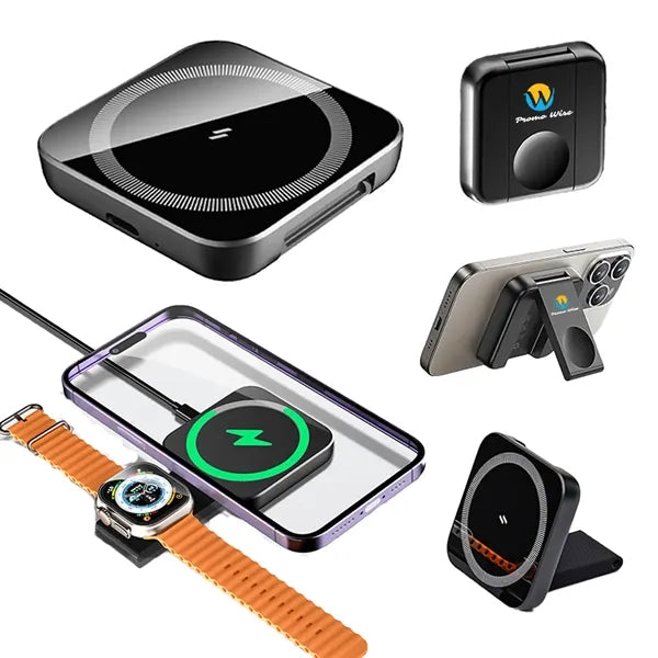 3-in-1 Magnetic Wireless Charger with Phone Stand