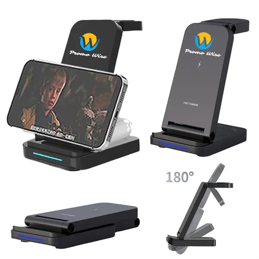 3-in-1 Headphones Watch Phone Wireless Charger with Stand