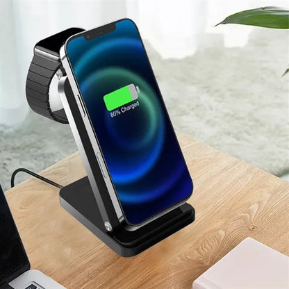 3-in-1 Headphones Watch Phone Wireless Charger with Stand