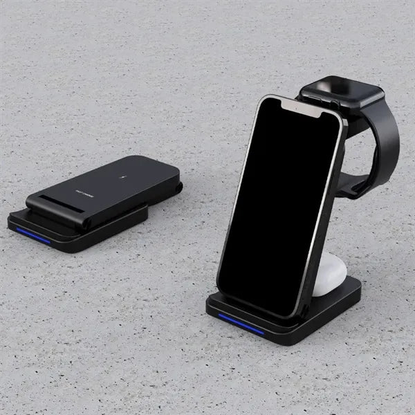 3-in-1 Headphones Watch Phone Wireless Charger with Stand