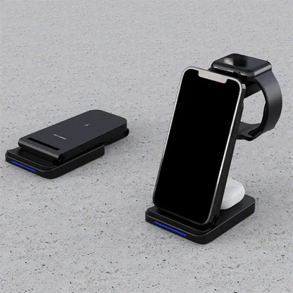 3-in-1 Headphones Watch Phone Wireless Charger with Stand