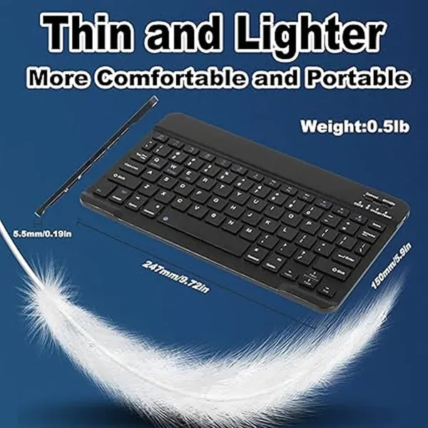 Ultra-Slim Small Rechargeable Bluetooth Wireless Keyboard