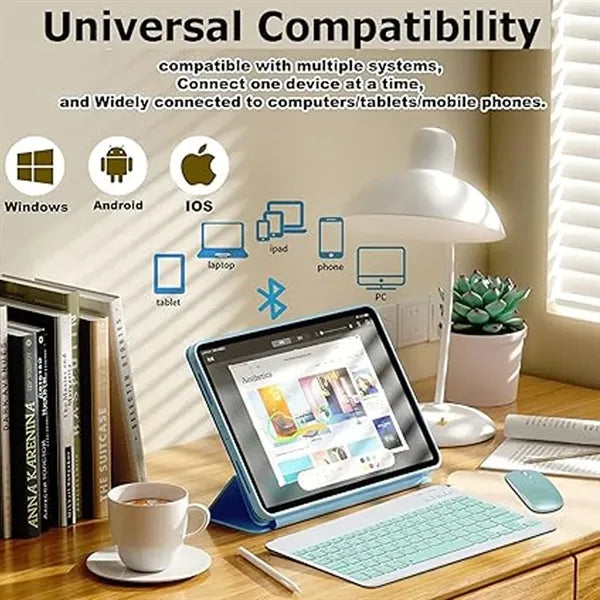 Ultra-Slim Small Rechargeable Bluetooth Wireless Keyboard