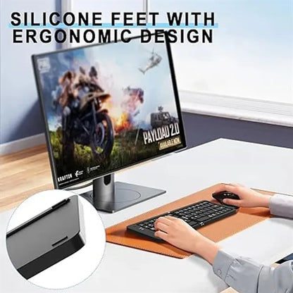 Foldable Wireless Bluetooth Keyboard with Phone Holder