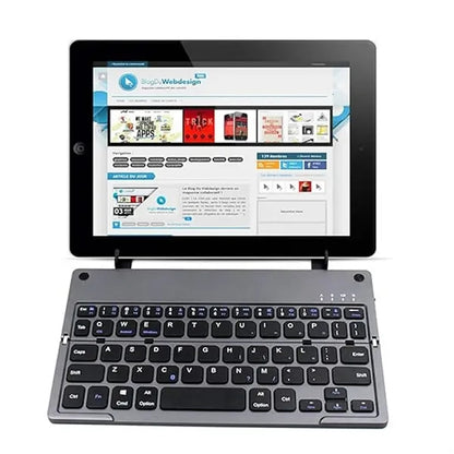 Foldable Portable Rechargeable Bluetooth Keyboard with Stand