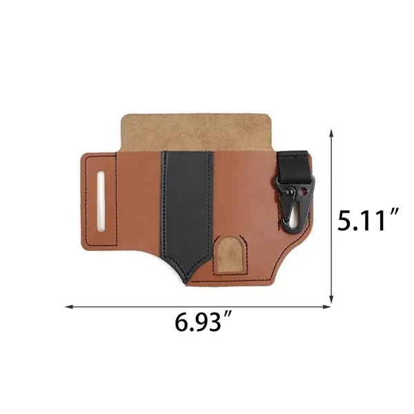 Multifunctional Storage Waist Bag Outdoor Tool Leather Case