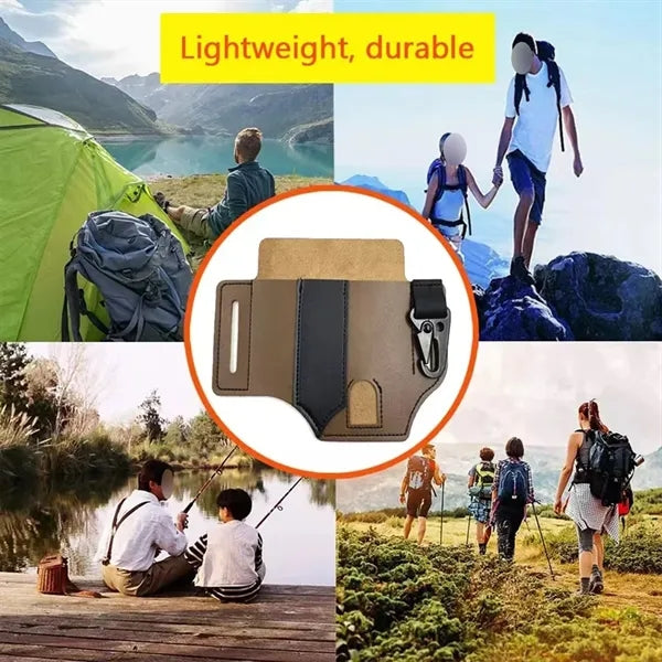 Multifunctional Storage Waist Bag Outdoor Tool Leather Case