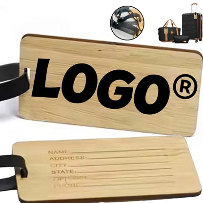 DIY Wooden Luggage Tag Travel Hotel Registration Label