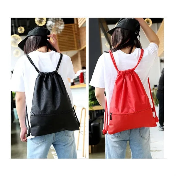 Waterproof Nylon Drawstring Backpack for Outdoor Gym Use