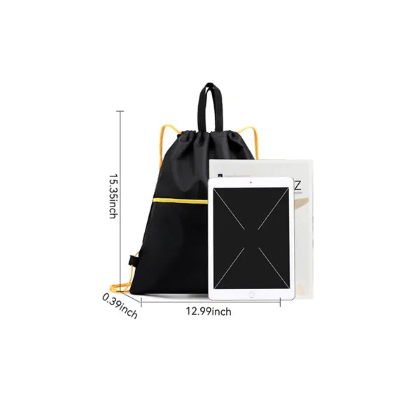 Waterproof Drawstring Gym Bags String Backpack with Zipper