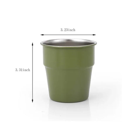 Practical portable outdoor camping stainless steel cup