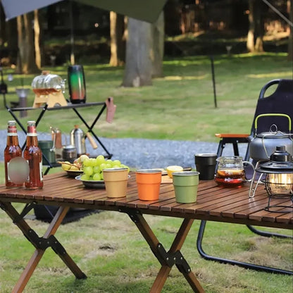 Practical portable outdoor camping stainless steel cup