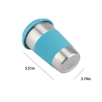 Stainless Steel Durable Travel Mug with Silicone Lid