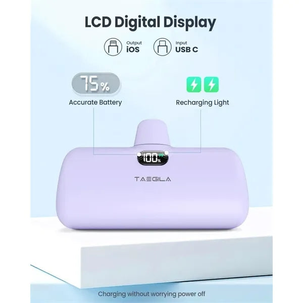 2 in 1 Portable Phone Charger with Stand 5000 mAh