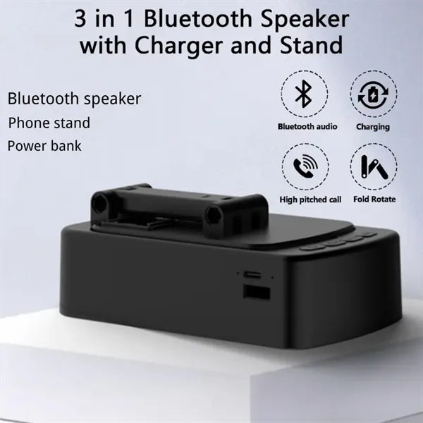 3 in 1 Bluetooth Speaker phone stand power bank
