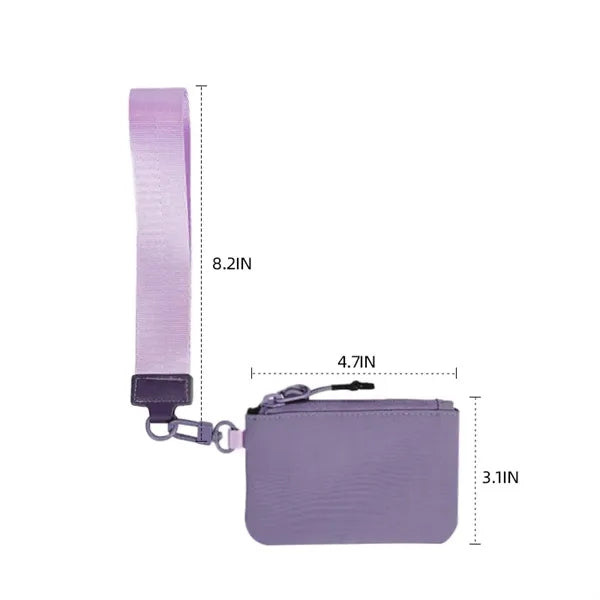 Mini Zip Around Wristlet keychain Wallet