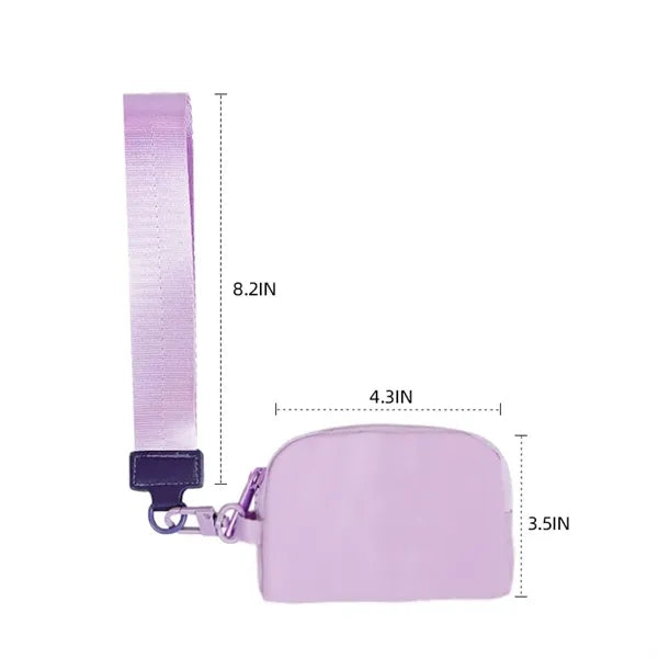 Mini Zip Around Wristlet keychain Wallet
