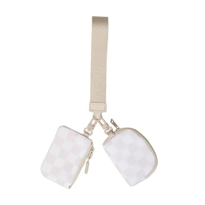 Mini Zip Around Wristlet keychain Wallet
