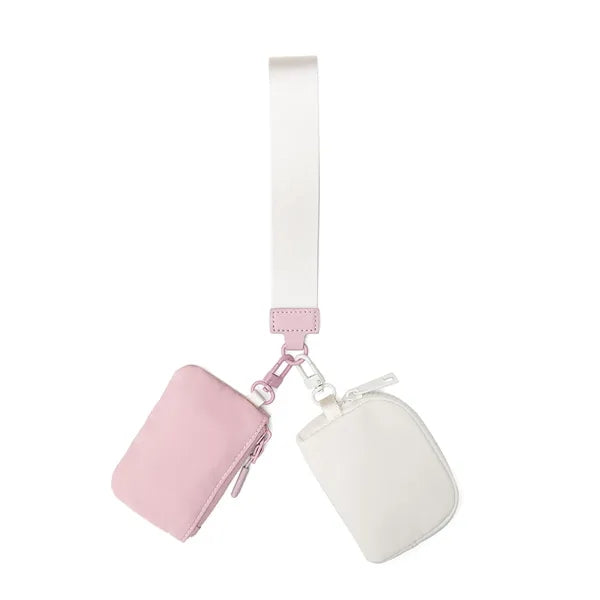 Mini Zip Around Wristlet keychain Wallet