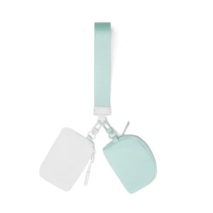 Mini Zip Around Wristlet keychain Wallet