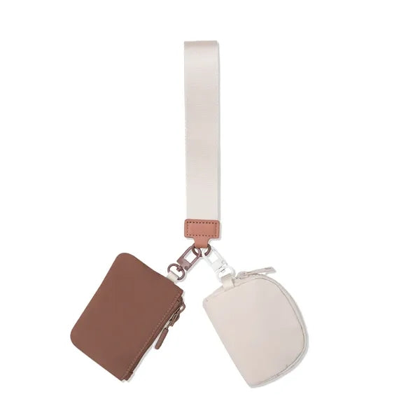 Mini Zip Around Wristlet keychain Wallet