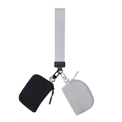 Mini Zip Around Wristlet keychain Wallet