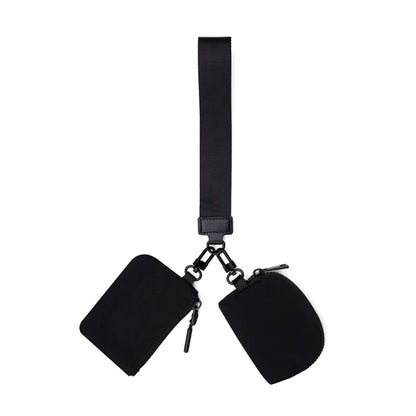 Mini Zip Around Wristlet keychain Wallet