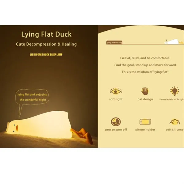 LED Lying Flat Duck Night Light
