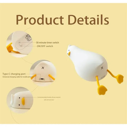 LED Lying Flat Duck Night Light