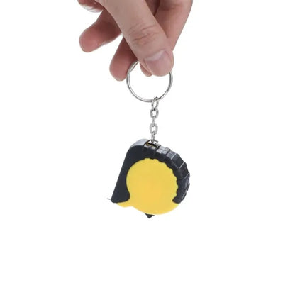 Mini Portable Automatic Rebound Steel Tape Measure Keychain