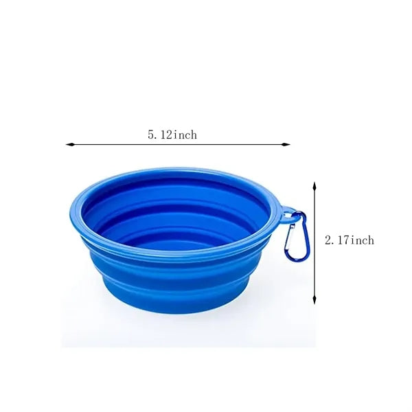 Foldable portable  practical outdoor pet feeding bowl