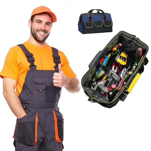 Tool Bag With Waterproof Strong Molded Base Multi Pockets