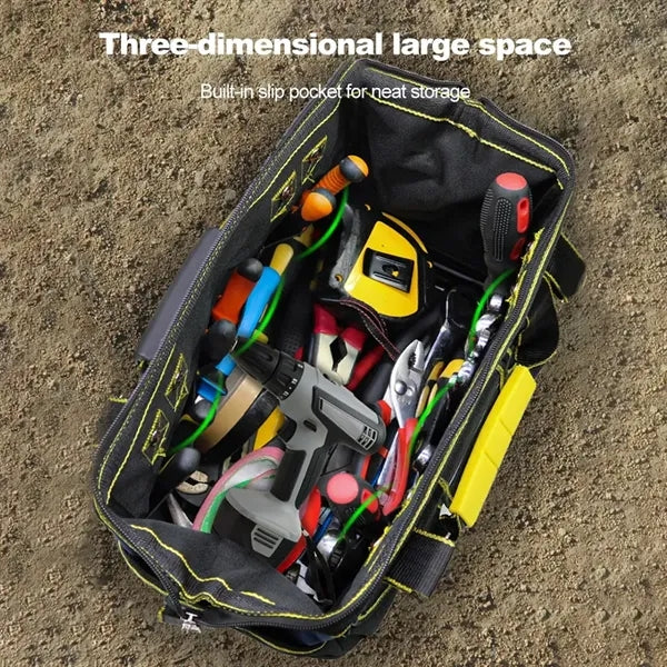 Tool Bag With Waterproof Strong Molded Base Multi Pockets