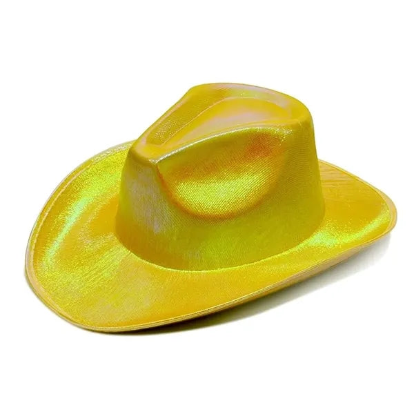 Neon Sparkly Glitter Space Cowboy Hat
