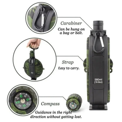 Silicone Folded Bottle For Camping