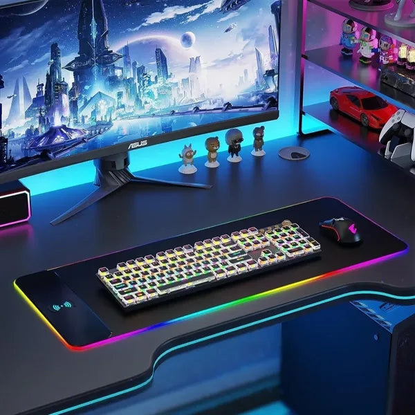 Large Gaming Mouse Pad With Wireless Chargering