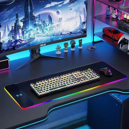 Large Gaming Mouse Pad With Wireless Chargering
