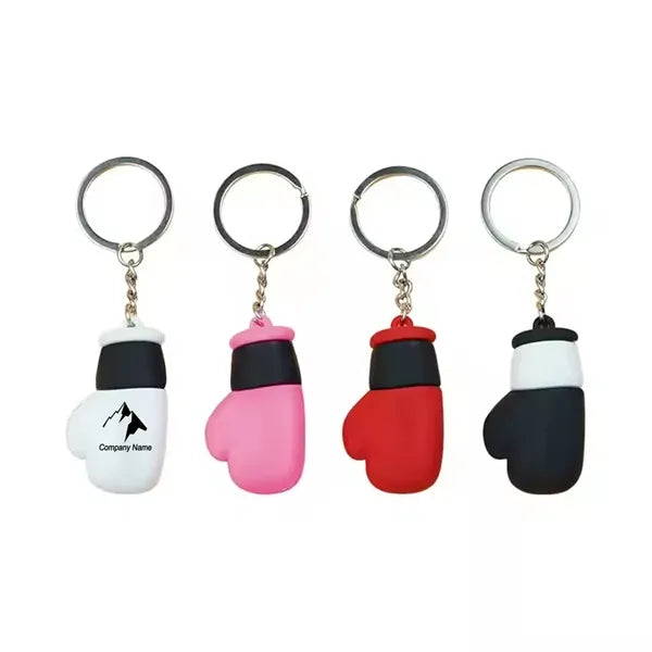 Sports Lovers Miniature Punching Gloves Charm Keychain