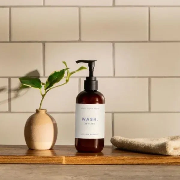 8 OZ WASH WITH PUMP CAP - 4CP LABEL