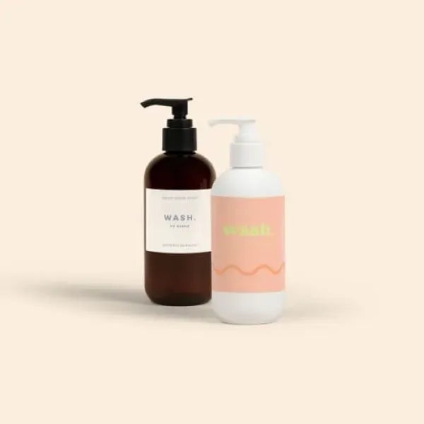 8 OZ WASH WITH PUMP CAP - 4CP LABEL