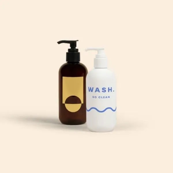 8 OZ WASH WITH PUMP CAP - DIRECT PRINT