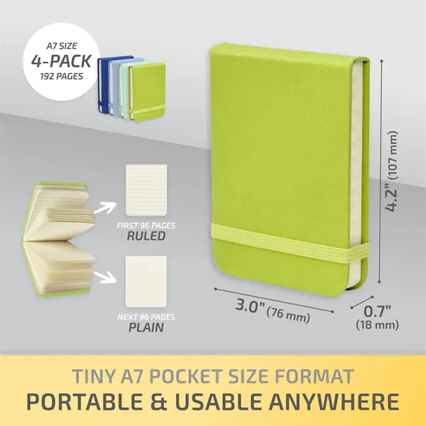 A7 Leather Hardcover Mini Notebook