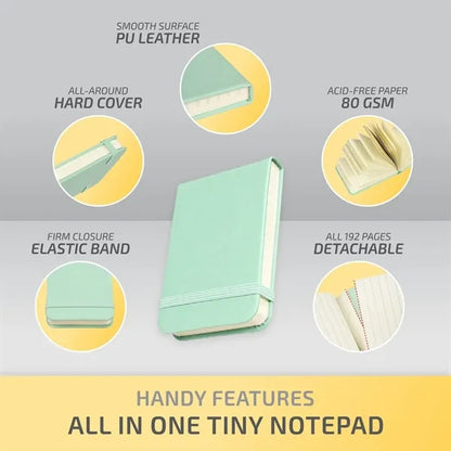 A7 Leather Hardcover Mini Notebook